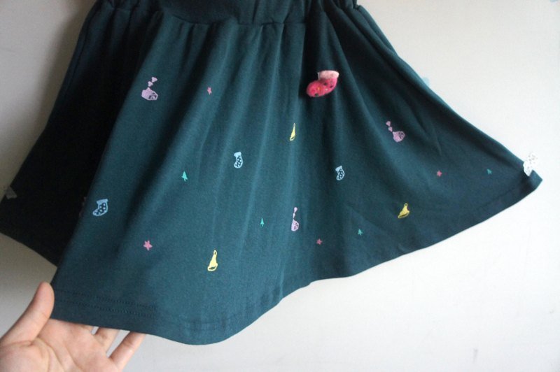 ❢叮叮咚咚 圣诞圆圆小裙❢（石榴红，最后一件） - 裙子 - 棉．麻 