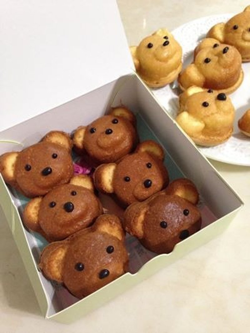 C.Angel 【小熊烧】手工制做 不含防腐剂 婚礼小物 姊妹礼物 生日礼物 圣诞节 - 咸派/甜派 - 新鲜食材 咖啡色