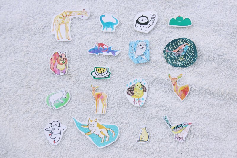 防泼水小贴纸组合餐：：欢乐派对群星会 - 贴纸 - 防水材质 多色