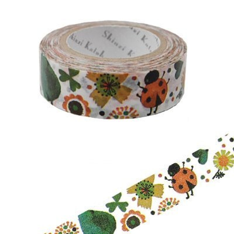 Shinzi Katoh 加藤真治 法式插画 纸胶带(瓢虫 KS-MT-10011) - 纸胶带 - 纸 多色