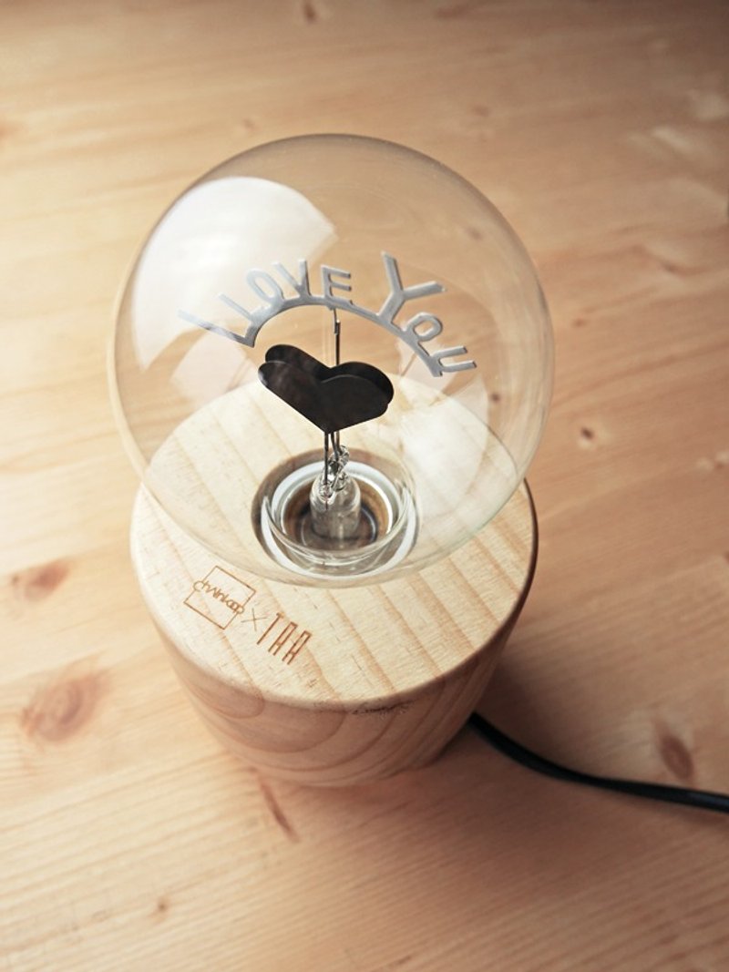 Chainloop x TAB Love Bulb爱情能量实木夜灯 居家摆设 疗愈小物 情人节礼物 - 摆饰 - 木头 咖啡色