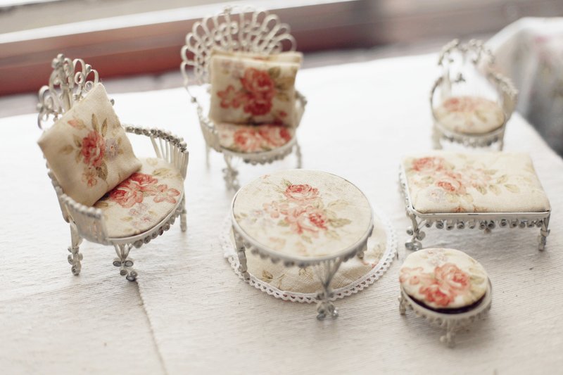 【好日恋物】荷兰VINTAGE手工迷你家俱摆饰 - 摆饰 - 其他金属 白色