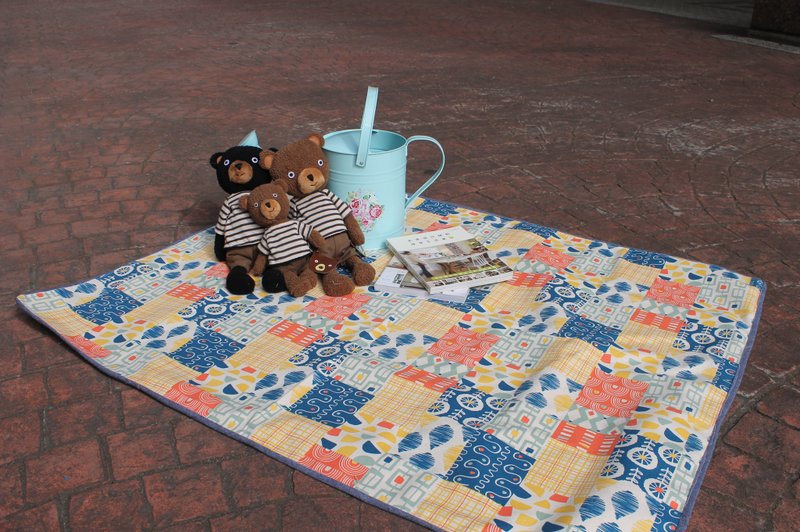 欧蕾塔手作家饰╭＊【橘色系普普风游戏垫*野餐垫*露营用地垫 】 - 野餐垫 - 其他材质 橘色