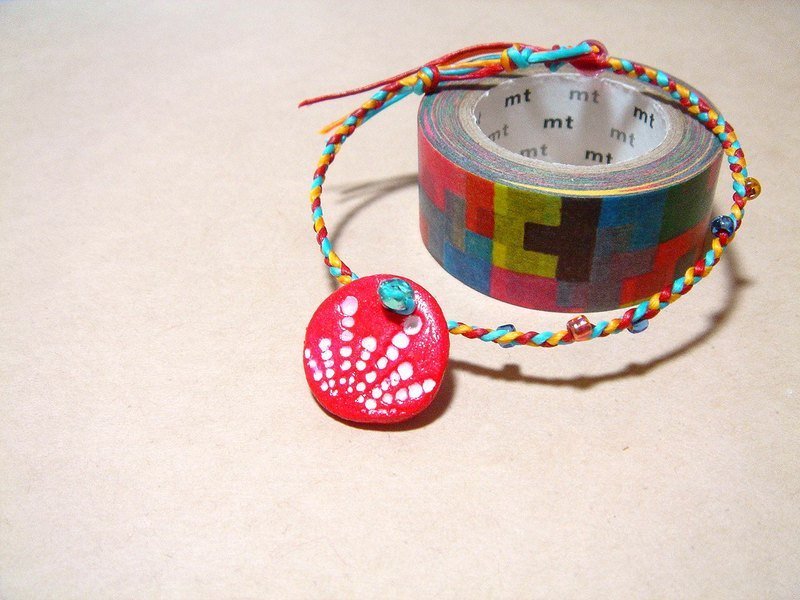 就是妳．红 x 结晶．手作圆形小吊牌手炼 - 手链/手环 - 其他材质 