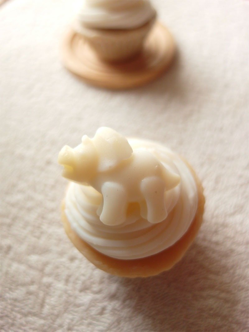 侏罗纪系列之三角龙杯子蛋糕手工皂~耶诞节礼物 生日礼物 手工皂 - 肥皂/手工皂 - 植物．花 咖啡色