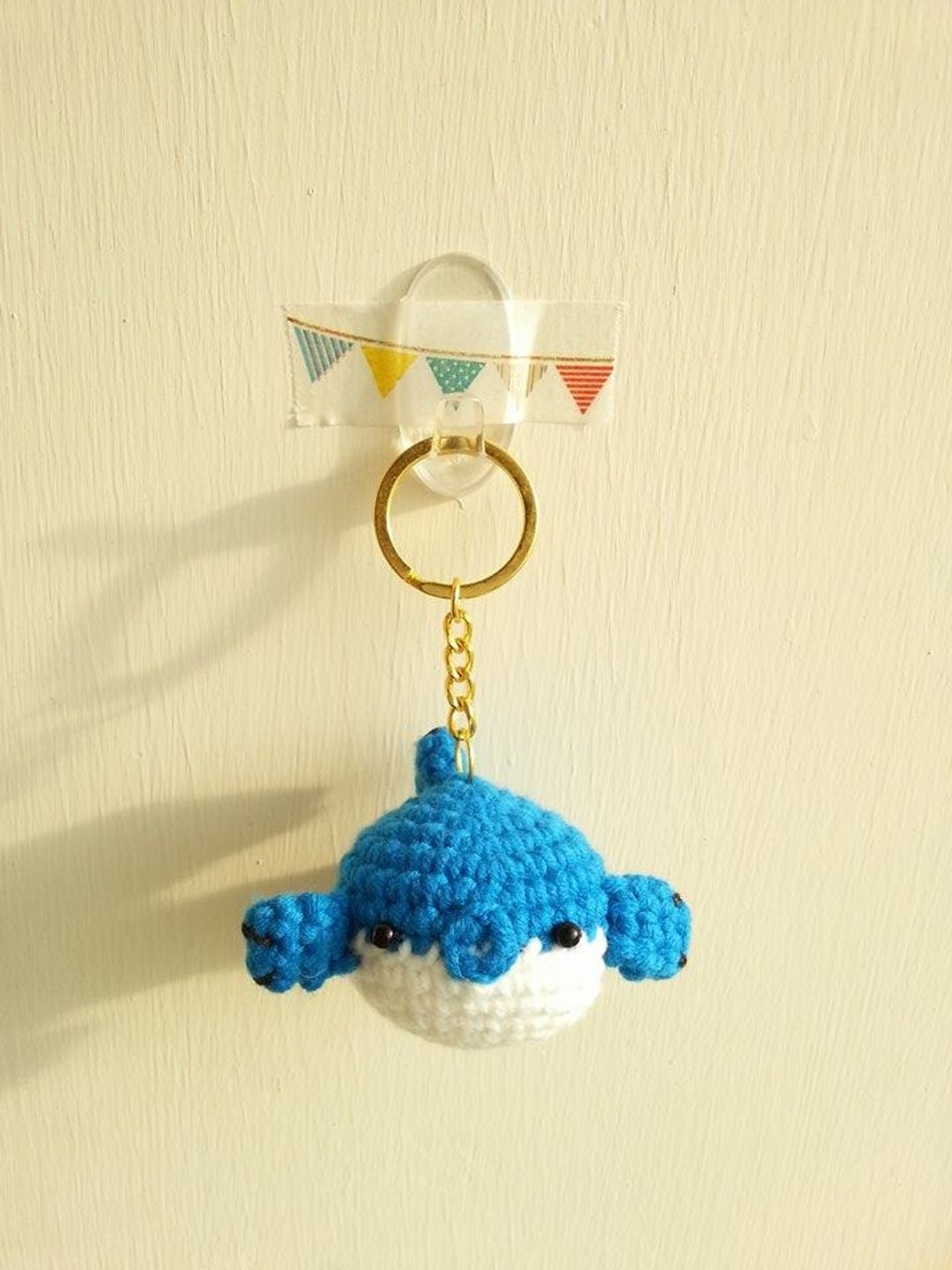 【Knitting】Marine Biology~海洋生物大集合-NO.1 Whale 嘟嘟嘴鲸鱼 - 钥匙链/钥匙包 - 其他材质 蓝色