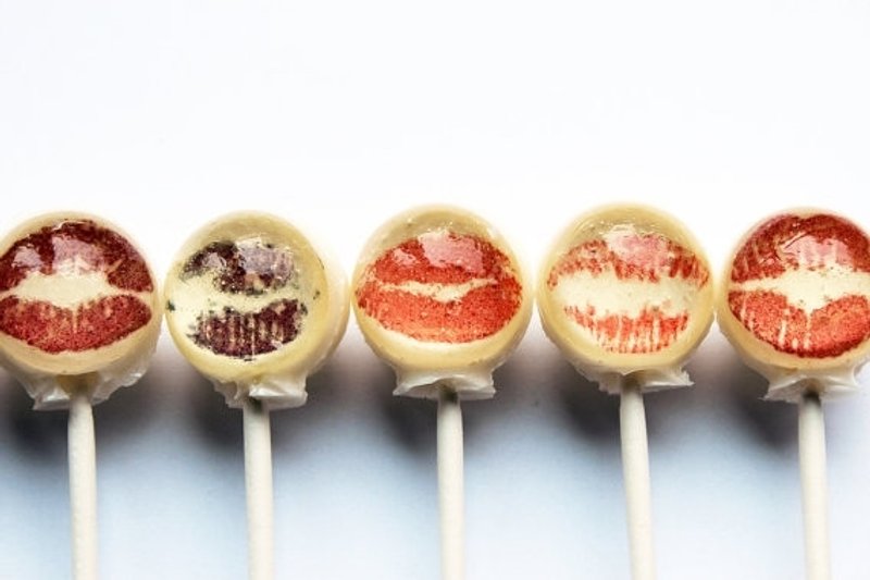 Vintage Confections lipstick kiss Lollipop 唇印棒棒糖 - 零食/点心 - 新鲜食材 多色