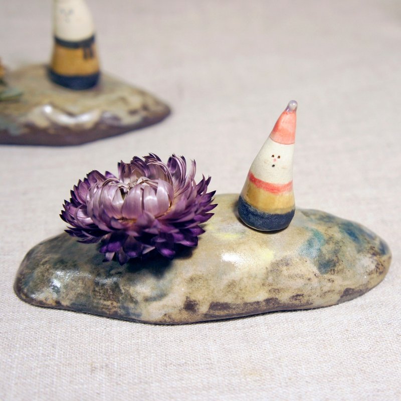 ［手感陶作］斯诺米-冬季的snowman(+雪山)- - 花瓶/陶器 - 瓷 多色