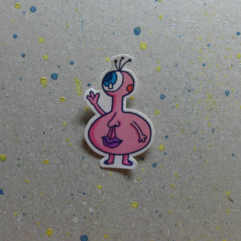 有怪兽!!! - 贴纸 - 纸 粉红色