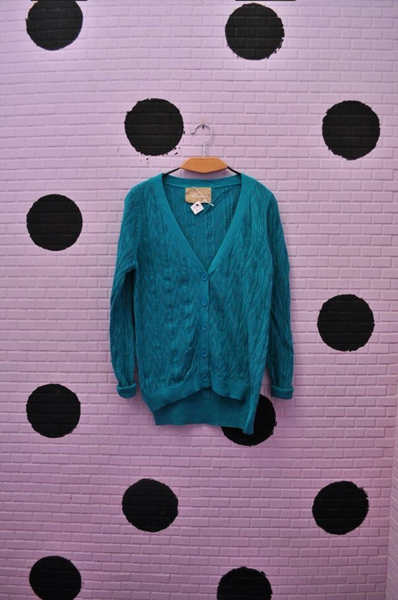 简单就好．娴淑良德针织薄外套 - 女装针织衫/毛衣 - 其他材质 绿色