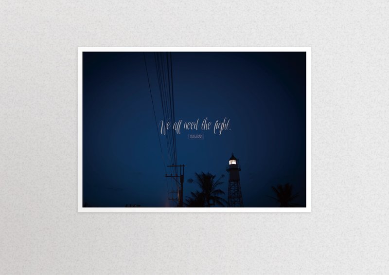 “摄影ｘA3海报”We all need the light! 我们都需要那盏光 - 海报/装饰画/版画 - 纸 蓝色