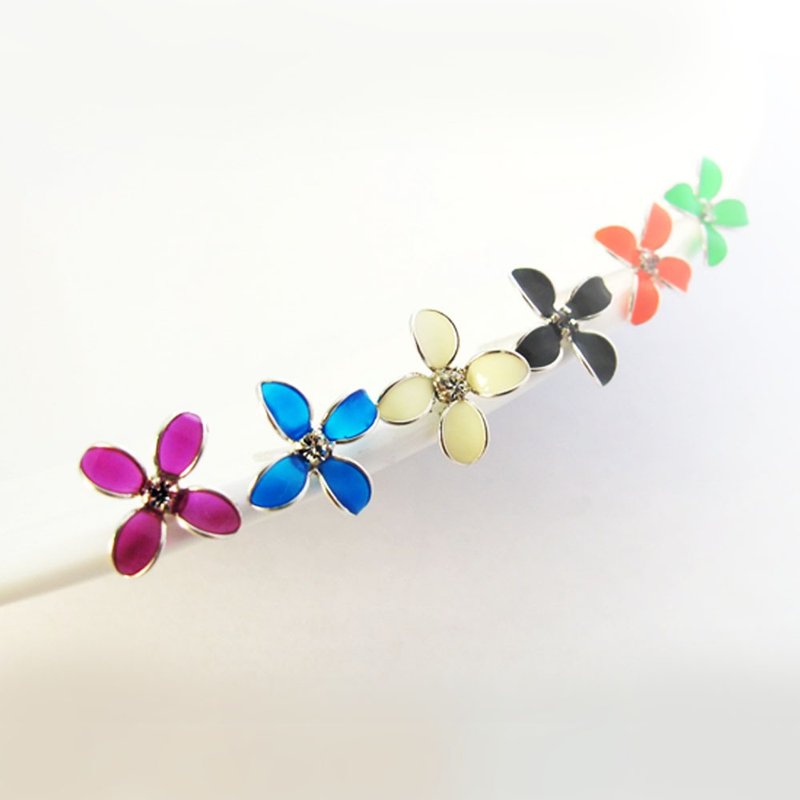 花朵耳环 约定 花型 925纯银耳环 -64DESIGN银饰 - 耳环/耳夹 - 纯银 多色