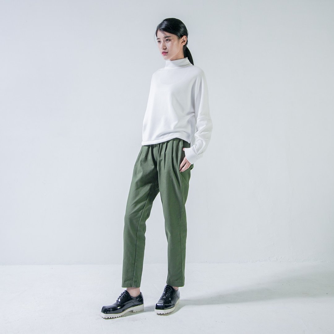 SU:MI said Classic Peg-top经典老爷吊带裤_5AF307_绿 - 背带裤/连体裤 - 棉 绿色