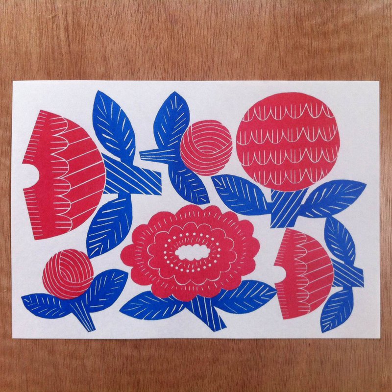 poster "ohana" - 海报/装饰画/版画 - 纸 红色