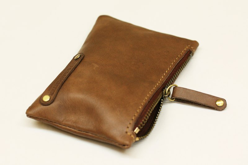 Hsu & Daughter 零钱小杂物包【HDB1013】 - 零钱包 - 真皮 咖啡色