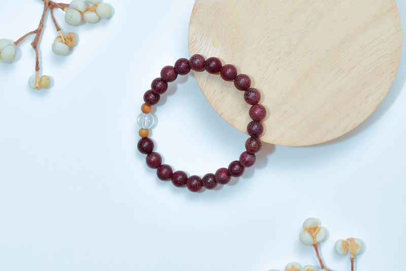 蓦然(手环系列)玫瑰紫檀(8mm)--优雅 - 手链/手环 - 木头 紫色