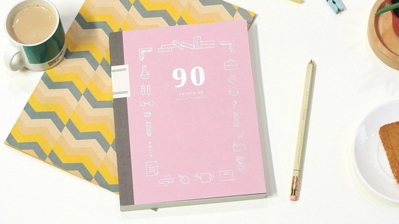 90 days to go日计画本-粉红 - 笔记本/手帐 - 其他材质 粉红色