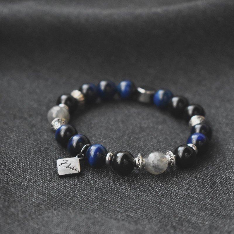 Zhu.手工手环 *. 深邃蓝眼 (单条) - 手链/手环 - 其他材质 