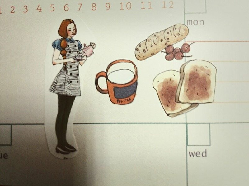 甜蜜生活Tea Time,贴纸组(五入) - 贴纸 - 纸 