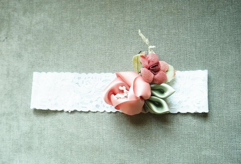 Sunflower 手作婴儿发带 - 发饰 - 其他材质 粉红色