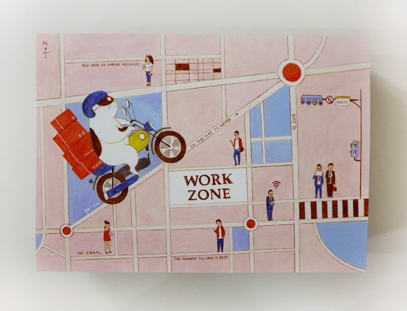 意大利波隆纳得奖作品 野狼上街 - 卡片/明信片 - 纸 