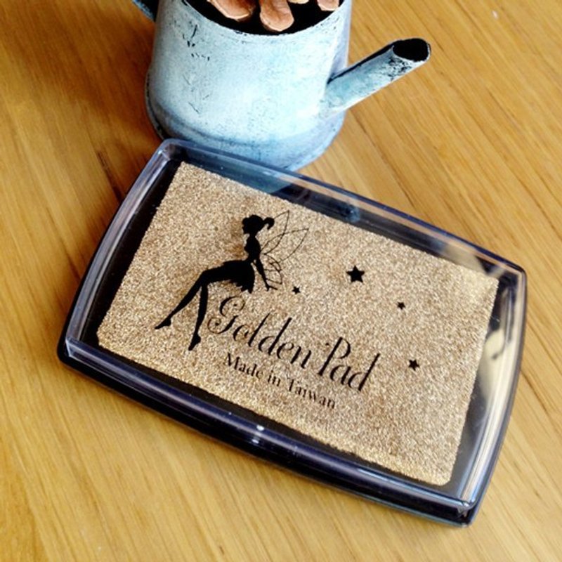 独家设计。手作杂货必备。婚礼小物。金色特殊印泥 - 其他 - 其他材质 卡其色