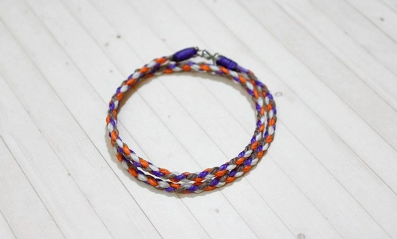 手编蚕丝蜡线素款 <绕圈圈系列> //可以自选颜色// - 手链/手环 - 蜡 多色