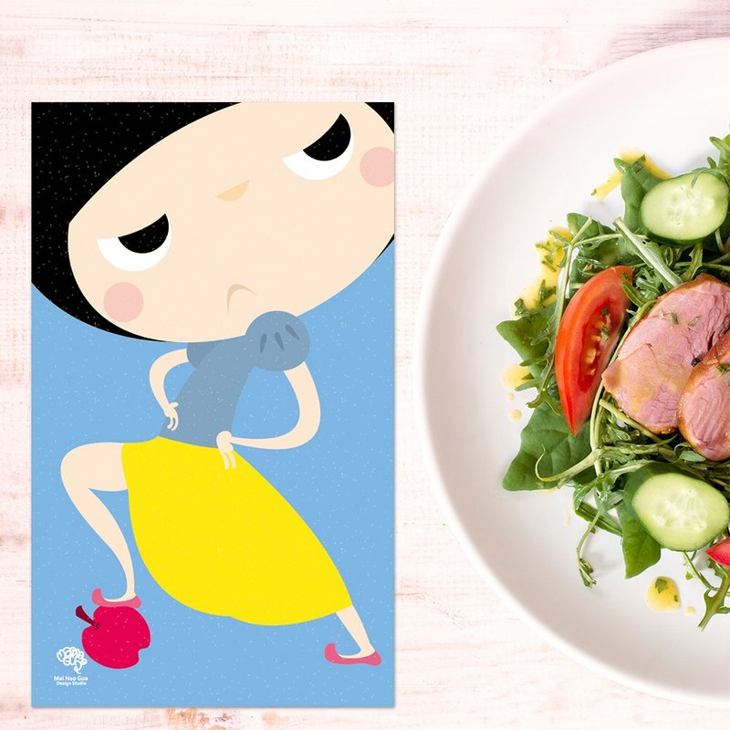 长大明信片 - 白雪公主 - 卡片/明信片 - 纸 蓝色