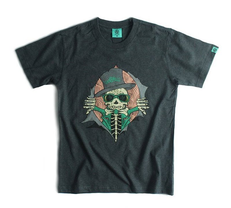 Arturn / Abysmal Tee - 男装上衣/T 恤 - 棉．麻 灰色