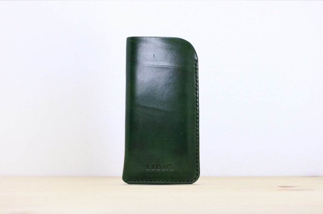 【LION's】手工皮革 皮件-- 苹果 Apple iPhone 6 圆弧俭约手机套 - 手机壳/手机套 - 真皮 绿色