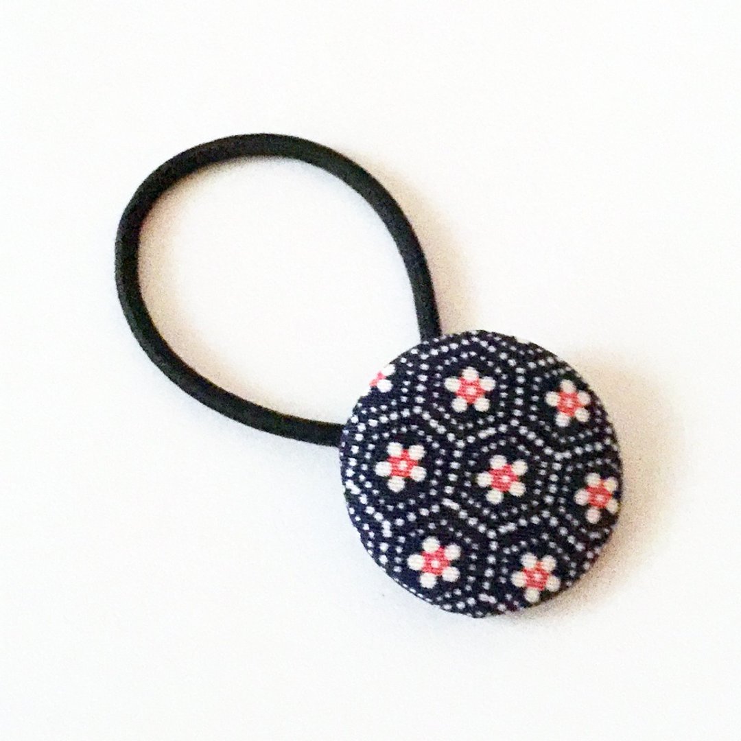 Hair elastic with Japanese Traditional Pattern, Kimono (Small) - 发饰 - 其他材质 蓝色