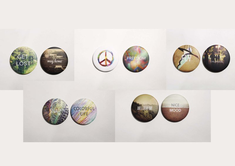 雾面别针 (大) - 胸针 - 塑料 多色