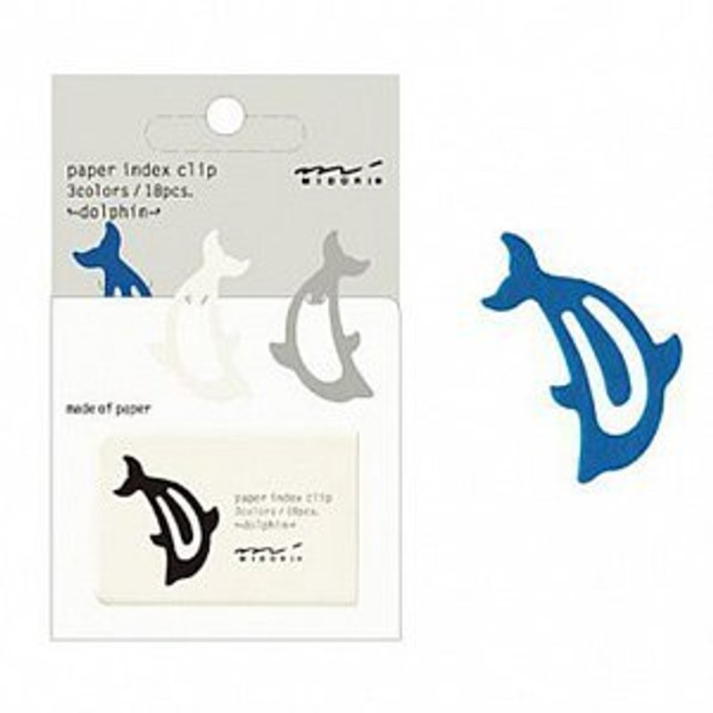 MIDORI Index Clip动物索引夹-小海豚 - 其他 - 纸 