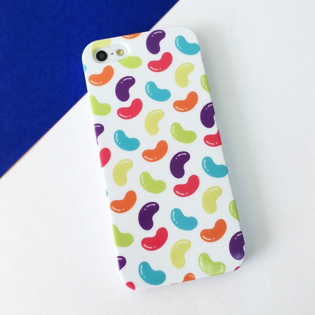 香港原创设计 可爱彩色糖果图案 iPhone X,  iPhone 8,  iPhone 8 Plus, iPhone 7, iPhone 7 Plus, iphone 6/6S , iphone 6/6S PLUS, Samsung Galaxy Note 7 透明手机壳 - 手机壳/手机套 - 塑料 白色