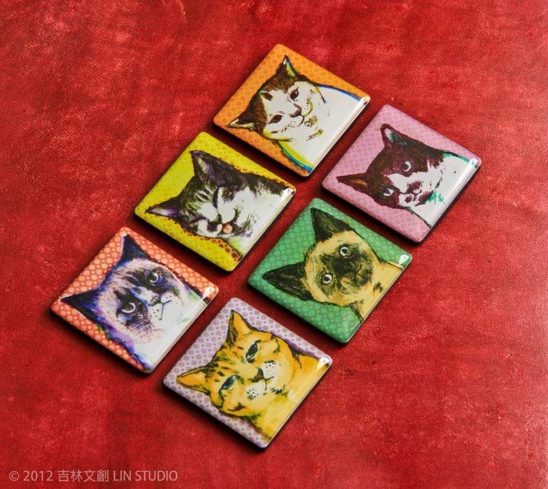 Street Cats浪浪干部喵: 小布丁/大妈/查理 - 贴纸 - 塑料 红色