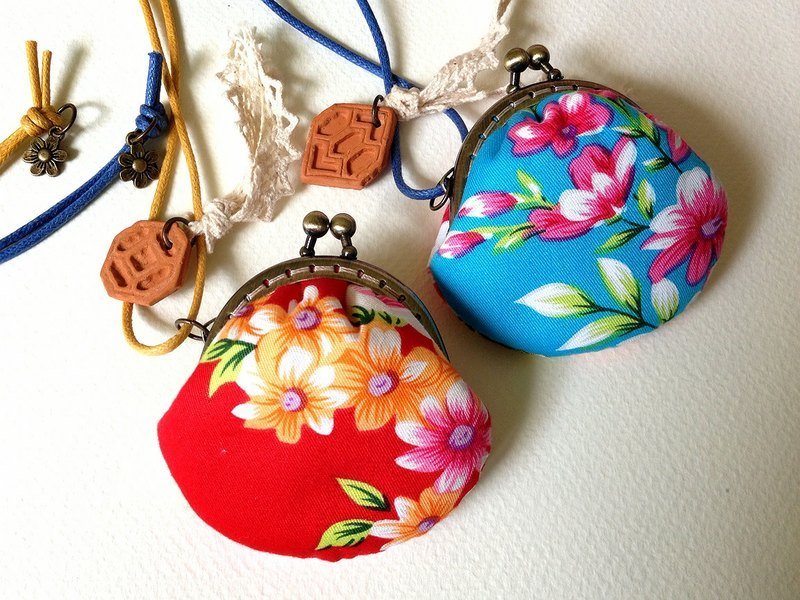 hm2。mini口金包项链 台客蓝包 - 零钱包 - 其他材质 蓝色