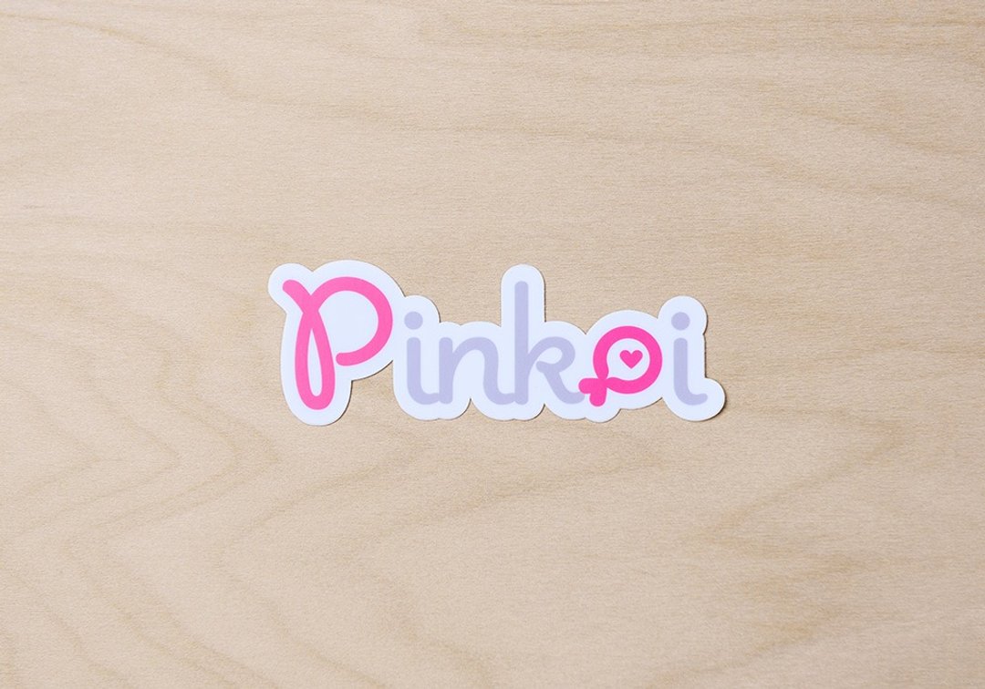 Pinkoi logo 防水小贴纸 - 贴纸 - 纸 粉红色