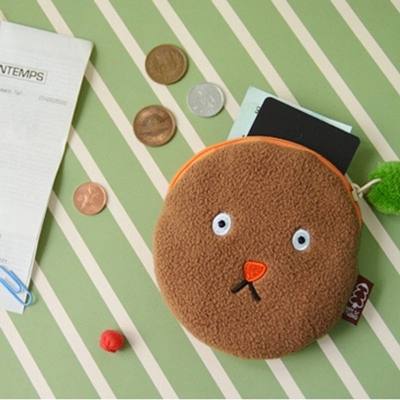 圣诞礼物-Jamstudio-派对家族小圆包-小麋鹿,JSD75987 - 零钱包 - 其他材质 咖啡色