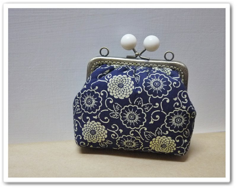 +日式花布+口金包、零钱包 - 其他 - 其他材质 蓝色
