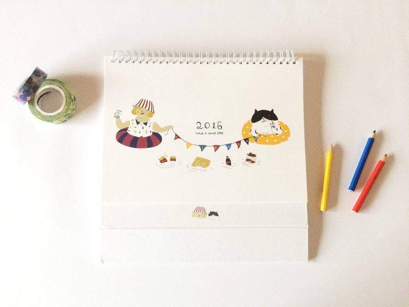 2016黄鼻子练习桌历 - 年历/台历 - 纸 白色