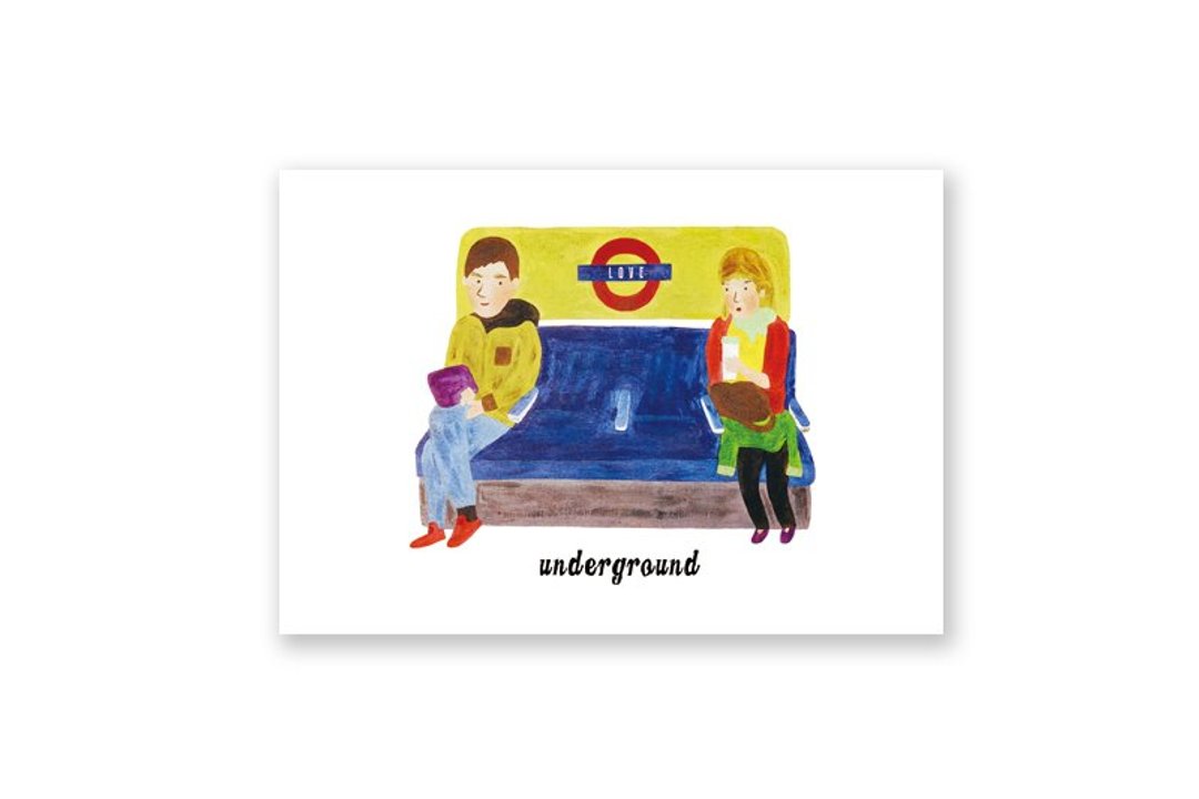 【 London A - Z 】明信片 - 爱的伦敦地铁 - 卡片/明信片 - 纸 白色