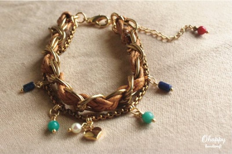 Ohappy 浪漫编织手炼 - b5 - 手链/手环 - 其他金属 金色