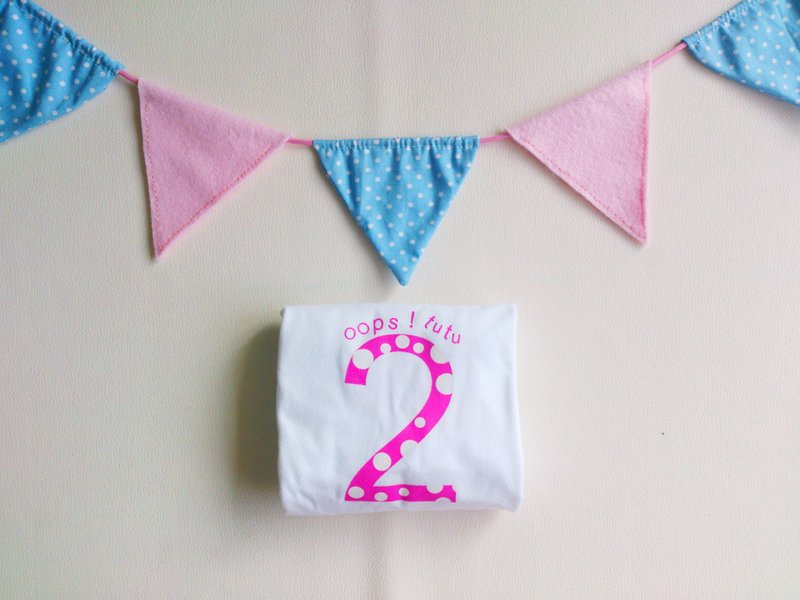 Oops！tutu【纯棉背心- 桃红数字2】 - 女装背心 - 其他材质 白色