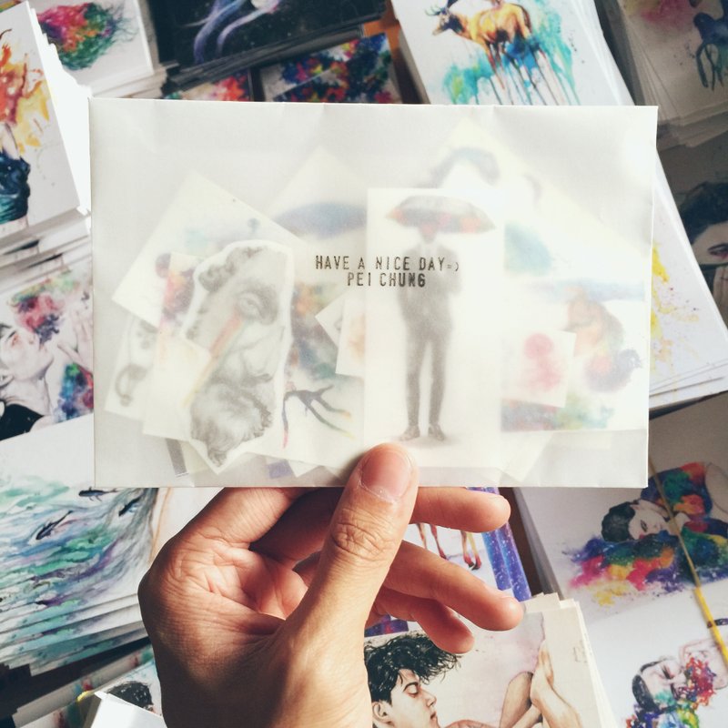 贴纸套装皮忠插画 - 贴纸 - 纸 紫色