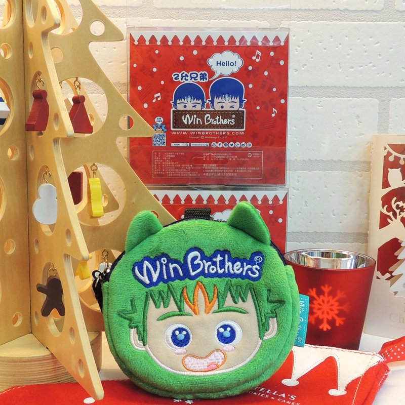 大允绒毛大头手拿包-圣诞包装版 winbrothers coin wallet doll  (B-win MAX's) - 手拿包 - 其他材质 