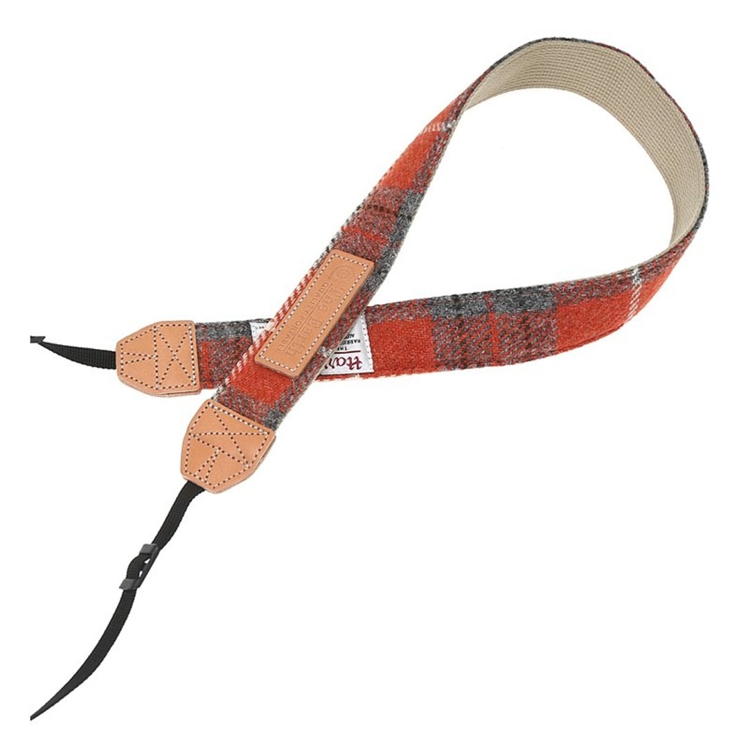HARRIS TWEED CAMERA STRAP - ORANGE - 相机背带/脚架 - 羊毛 橘色