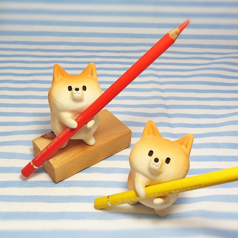 Shiba Inu figurine of Ceramics "Hard working Shiba" - 摆饰 - 其他材质 