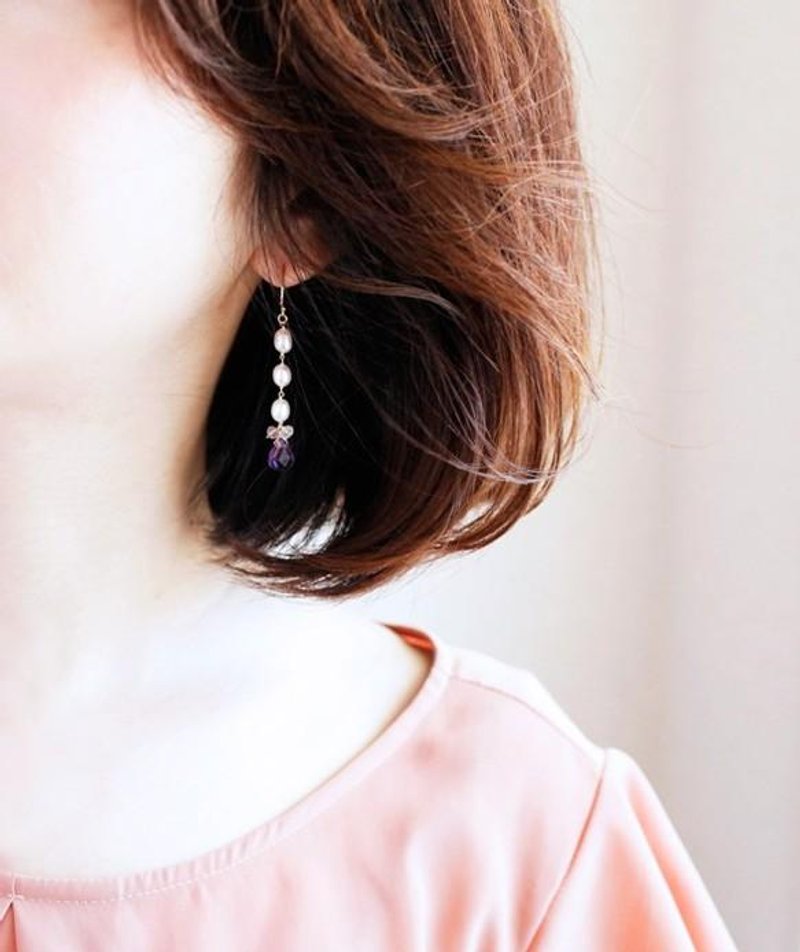 耳针 & 耳夹耳环 risma - 耳环/耳夹 - 其他金属 紫色