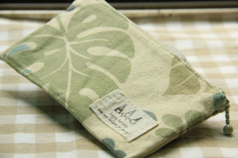 钱包袋 小日子生活风 - 零钱包 - 棉．麻 绿色