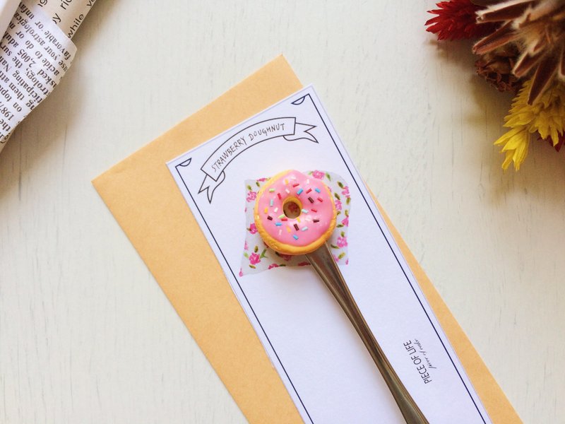 草莓甜甜圈/Strawberry Doughnut - 露营用品 - 粘土 粉红色